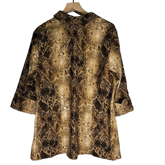NWT Lane Bryant Animal Print Button Up Shirt Office Workwear Size 22/24 - Picture 8 of 15